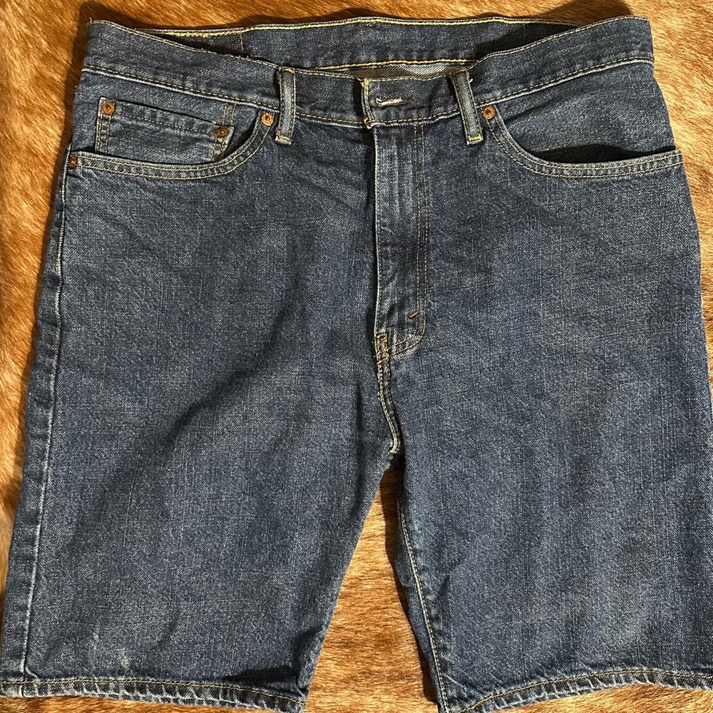 Levi 505 Classic Blue Denim Men's Shorts Size 36